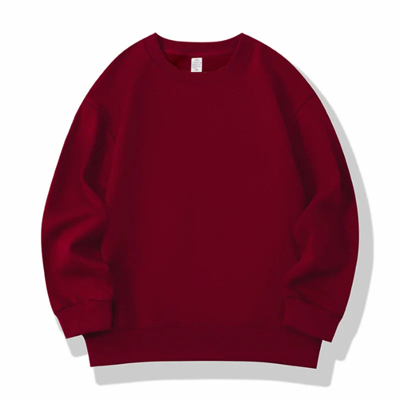 Fashion Girls Boys Sweatshirts Clothing Autumn Solid Color Casual Long Sleeve Loose Tops Children's Clothes Teen 6 8 10 12 Years