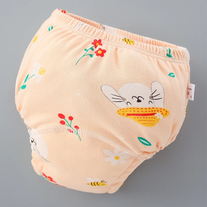 Soft Baby Cloth Diapers Reusable Kids Training Pants Waterproof Underwear Boys Girls Washable Cotton Nappy Changing Panties