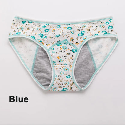 Menstrual Panties, Girls Physiological Leakproof Underwear Cotton printed Menstruation Underpants for Teenager Student