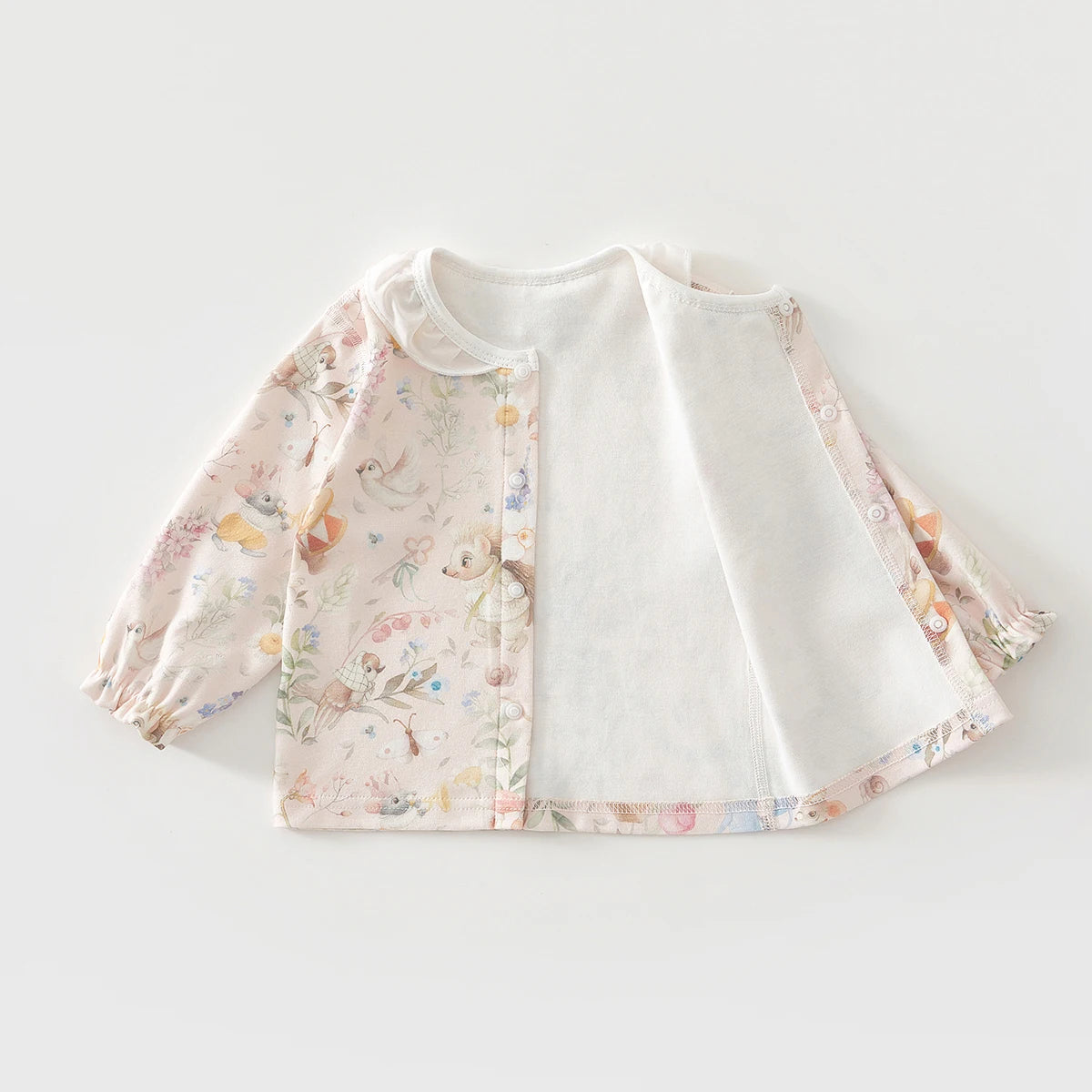 Baby Pajamas Spring and Summer Long-Sleeved Set Home Clothes Separate Children's Underwear Air-Conditioned Clothes Thin Style for Girls and Boys Pure Cotton