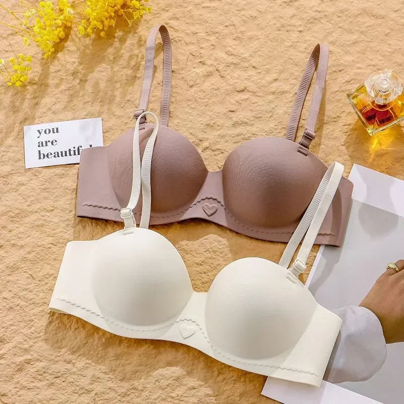 New One-piece Traceless Underwear for Girls with Small Breasts That Look Big and Gather To Prevent Sagging Bra for Women