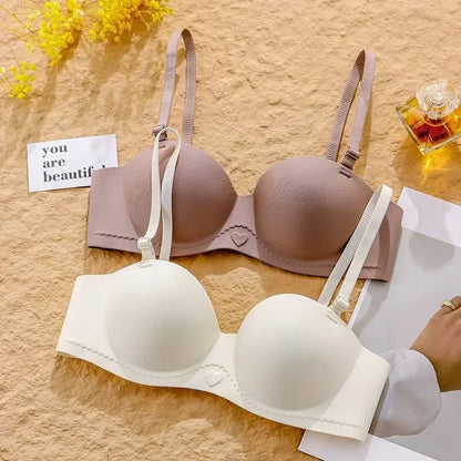New One-piece Traceless Underwear for Girls with Small Breasts That Look Big and Gather To Prevent Sagging Bra for Women