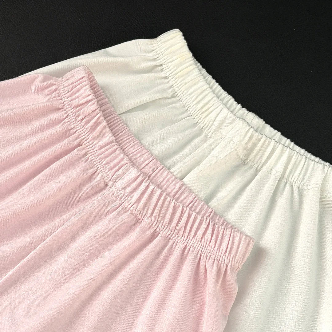 Girls' Short Sleeved Pajamas Home Clothes Set Modal Spring and Summer Thin Edition Children's Air Conditioning Lace Princess