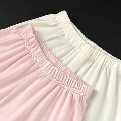 Girls' Short Sleeved Pajamas Home Clothes Set Modal Spring and Summer Thin Edition Children's Air Conditioning Lace Princess