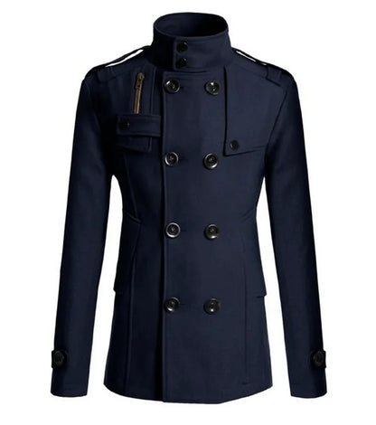 Medieval Coat Man New Men Wool Overcoat For Male Suit Woolen Windbreaker Coats Outer Wear Clothing Detective Cosplay Costumes