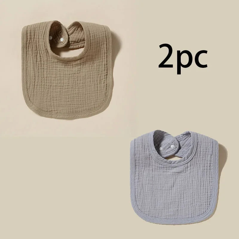 Personalized Baby Saliva Towel Pure Cotton Scarf Baby Feeding Stuff Infant Boys & Girls Custom Name Bib Gift 2Pcs