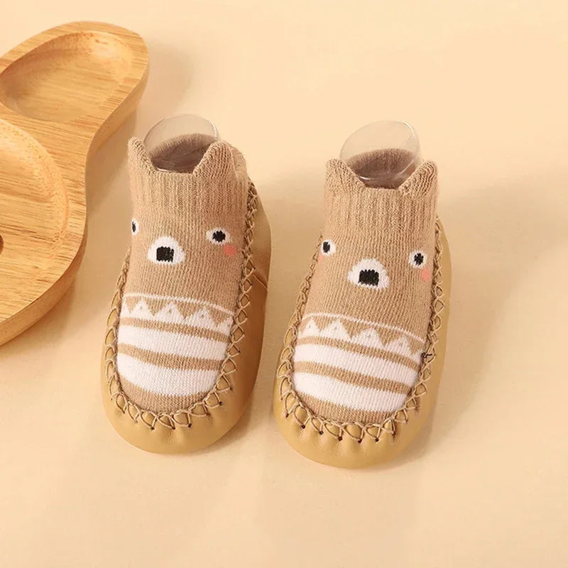 Baby Socks Slippers With Rubber Soles Girl Boy Infant Newborn Children Floor Socks Shoes Anti Slip Soft Sole Toddlers Indoor