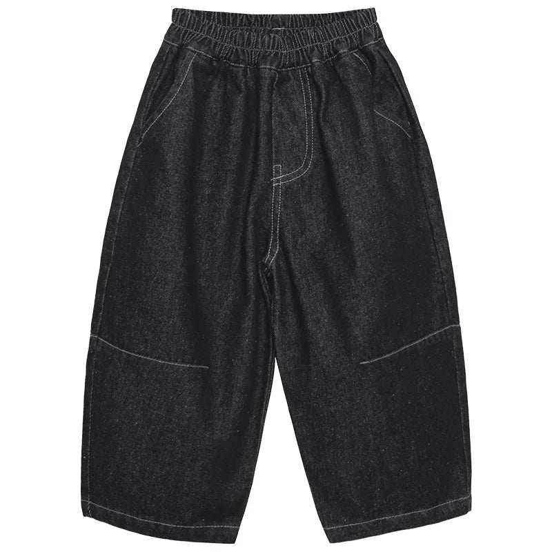 2025 Boys' Jeans Spring and Autumn New Korean Edition Casual Fashion Simple Style Carrot Loose
