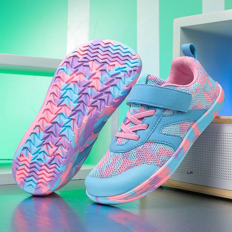 Children's Sports Shoes For Boys And Girls Simple Breathable Wide Barefoot Shoes Lightweight Non-slip Children's Walking Shoes