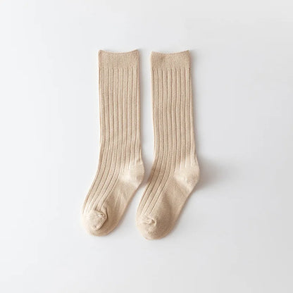 0-12Y Teenage Boys And Girls Cotton Socks Casual Ribbed Knee High Kids Long Tube Socks Baby Stocking Winter Children Sock School