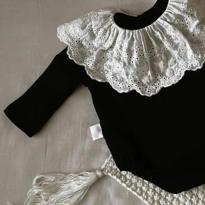 New Baby Girl Clothes Fashion Lace Spring Bodysuit One-pieces Sweet Princess Comfort Soft Bodysuit Newborns Elegant Baby Dresses