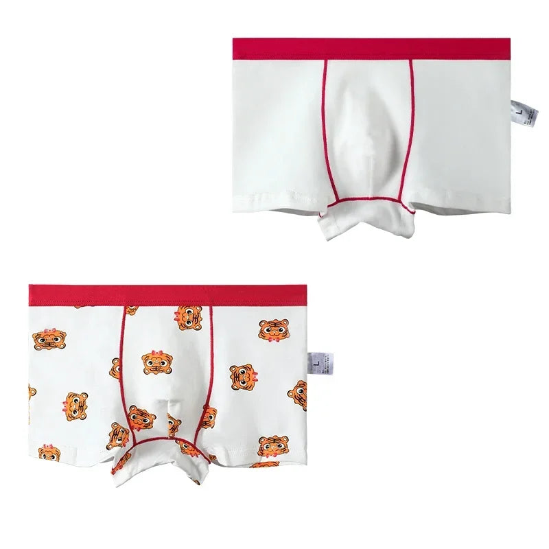 5PCSChildren's underwear, soft cotton for boys, boys' flat shorts, cartoon summer thin boys' four-cornered baby underpants
