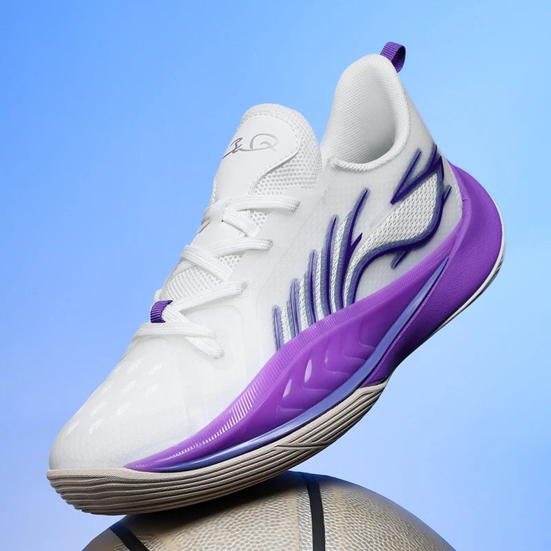 High Top Basketball Shoes For Teen Boys Anti Slip Breathable Cushioned Sneakers Men Student Training Outdoor Sports Footwear