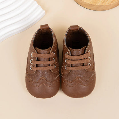Baby Boys Girls Shoes Fashion T-strap Spring Autumn Retro Leather Casual Walking Shoes Rubber Soft Anti-slip Sole First Walkers