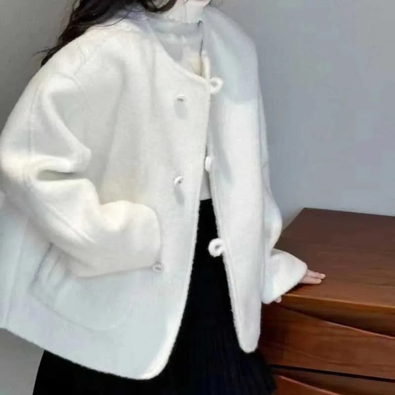 Girls' Outerwear With Woolen Fabric And Thick Cotton Jacket Winter Clothing New Fashionable Children'S Coat Children'S Clothing