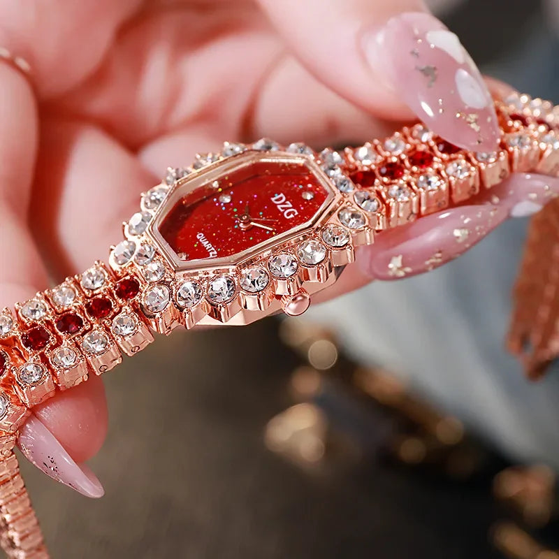 Women's Watches New Famous Luxury Brands Women Watch Fashion Rhinestone Stainless Steel Quartz Ladies Wristwatches Reloj Mujer