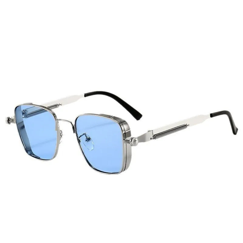 Sun Glasses New Eyeglasses Vintage Steampunk Square Metal Sunglasses Fashionable Versatile Unisex Eyewear Unique Statement Style