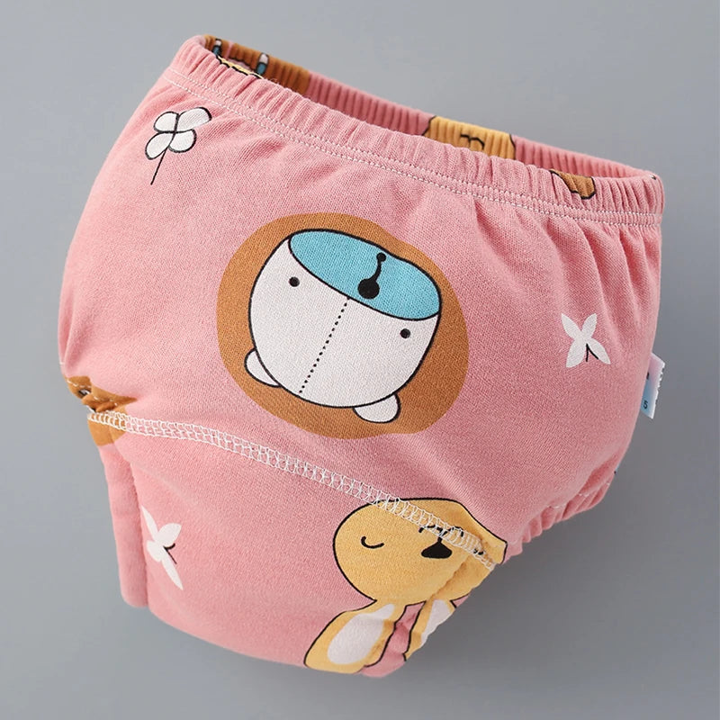 Soft Baby Cloth Diapers Reusable Kids Training Pants Waterproof Underwear Boys Girls Washable Cotton Nappy Changing Panties