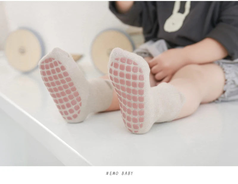 5 Pairs Infant Newborn Baby Anti-Slip Socks For Girls and Boys Accessories Toddler Cute Cartoon Floor Stockings