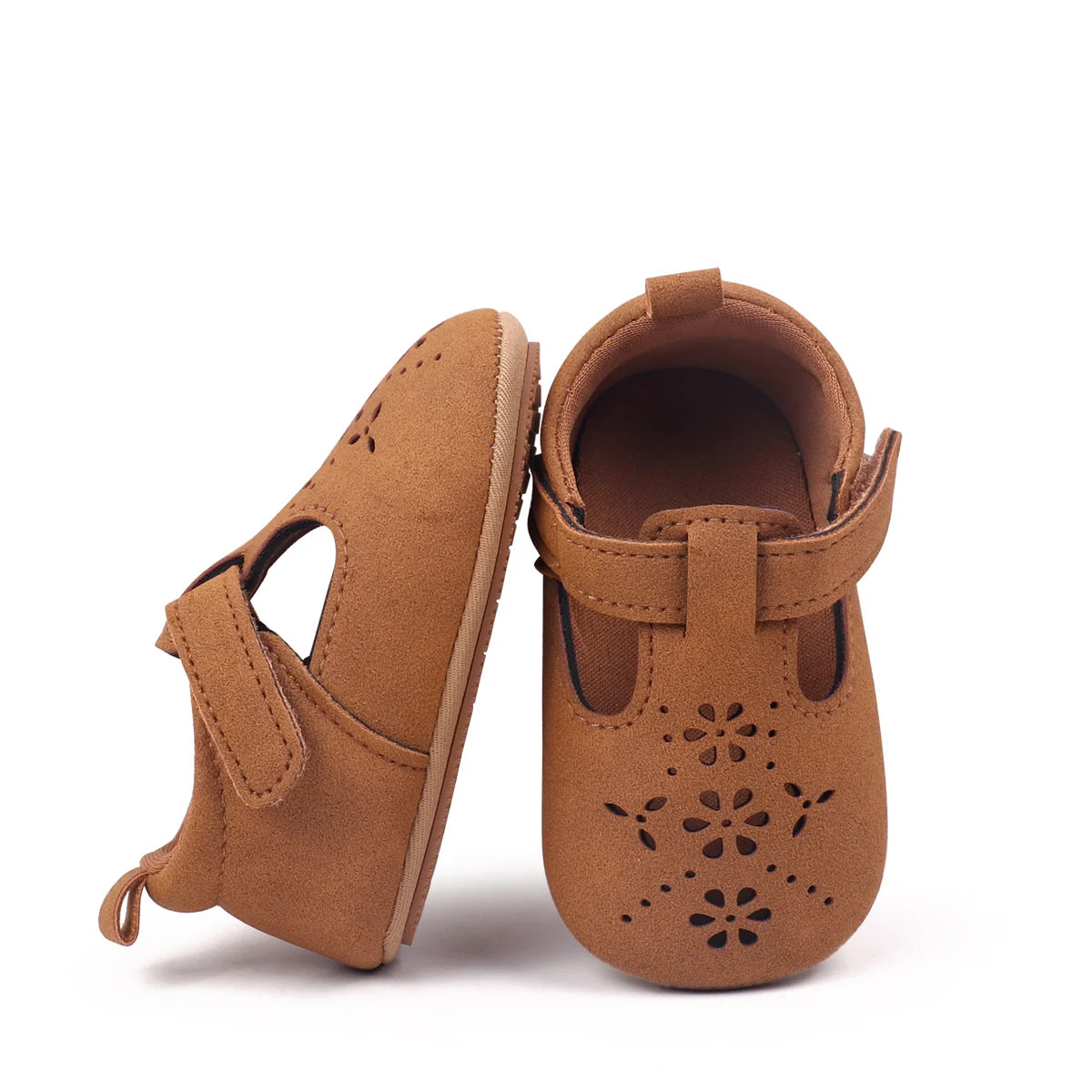Baby Shoes For Boys And Girls, New Style, 0-1 Year Old, Hollow Out Rubber Sole, Anti-slip And Breathable Learning