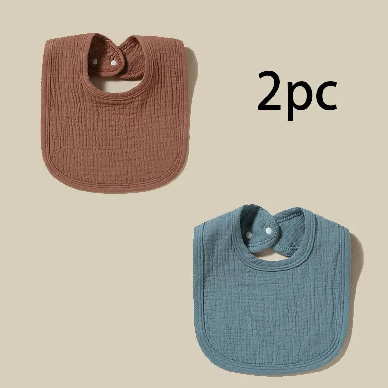 Personalized Baby Saliva Towel Pure Cotton Scarf Baby Feeding Stuff Infant Boys & Girls Custom Name Bib Gift 2Pcs