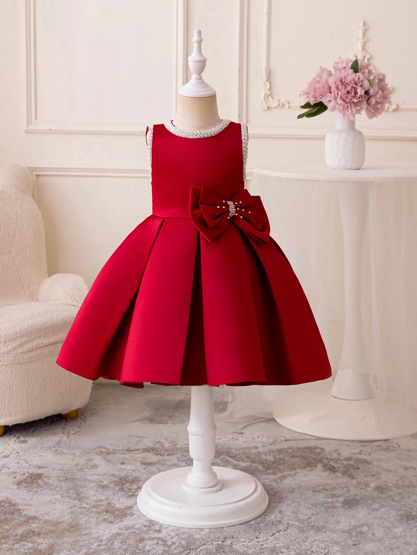 Girls Party Dresses Sleeveless Green Princess-style Dress Suitable for Wedding Flower Girl Birthday Party Evening Wear