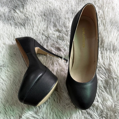Women's High Heels 14cm Extremely Stripper Pole Dance Stilettos Sexy Platform Pumps Matte Round Toes Party Dress Wedding Shoes
