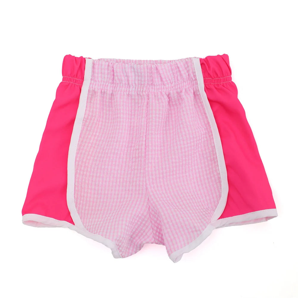Girls Athletic Shorts Seersucker Lightweight Running Shorts For Teens Kids Quick Dry Sports Active Short Pants