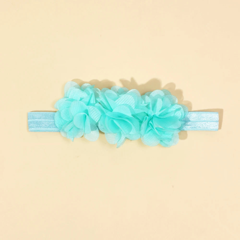 Baby Accessories For Newborn Toddler Kids Baby Girl Boy Headband Solid Chiffon Flower Hairband Princess Elastic Kids Headwear