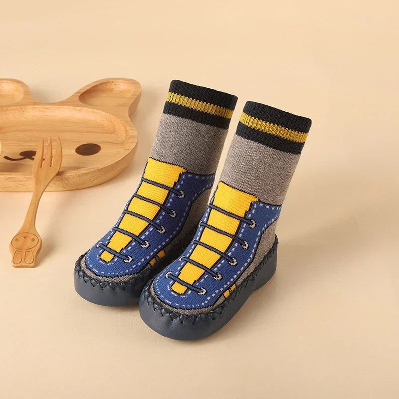 Baby Socks Slippers With Rubber Soles Girl Boy Infant Newborn Children Floor Socks Shoes Anti Slip Soft Sole Toddlers Indoor