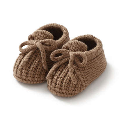 Infant Baby Shoes Knitted Newborn Boys Girl Footwear Fashion Solid Shallow Boots Shallow Kid 0-18M Clothing Accessories Handmade
