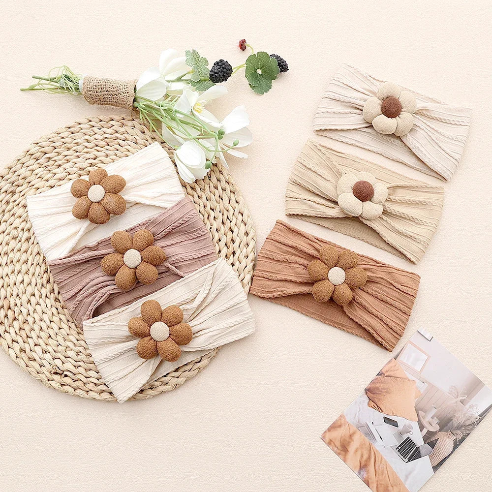 Girls Item Baby Girl Baby Headbands Hair Accessories Nylon Turban for Newborn Headwear Flower Kids Headbands Children Hairbands
