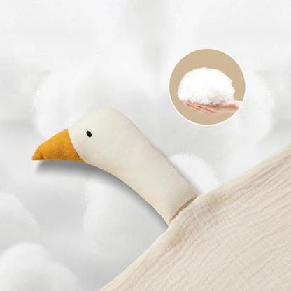 Stuffed Goose Baby Towel Cotton Baby Sleeping Cuddling Security Blanket Newborn Soothe Appease Towel Kids Face Towel Washcloth
