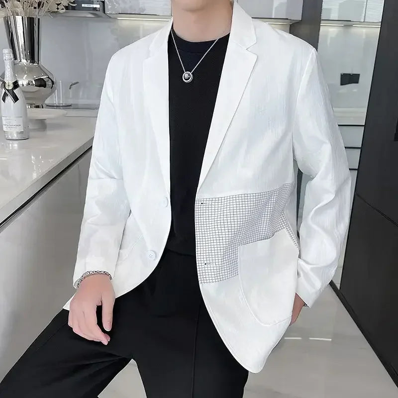 Male Coats Casual Men's Jackets High Quality Solid Color Clothing Fashion 2025 Trendy Deals Luxury Designer Korean Reviews Many