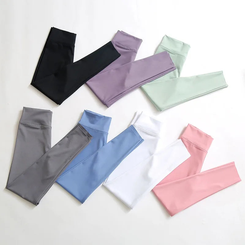Girls High Waist  Pants Spring Summer New Style Slim Fit Leggings Casual Sports Yoga Pants For Kids