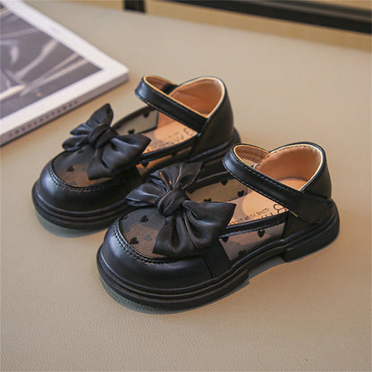 Walking Shoes For Baby Girls Soft Bottom Princess Shoes Sandals Spring Autumn Bow Round Toe Princess Dress Non-slip Shoes