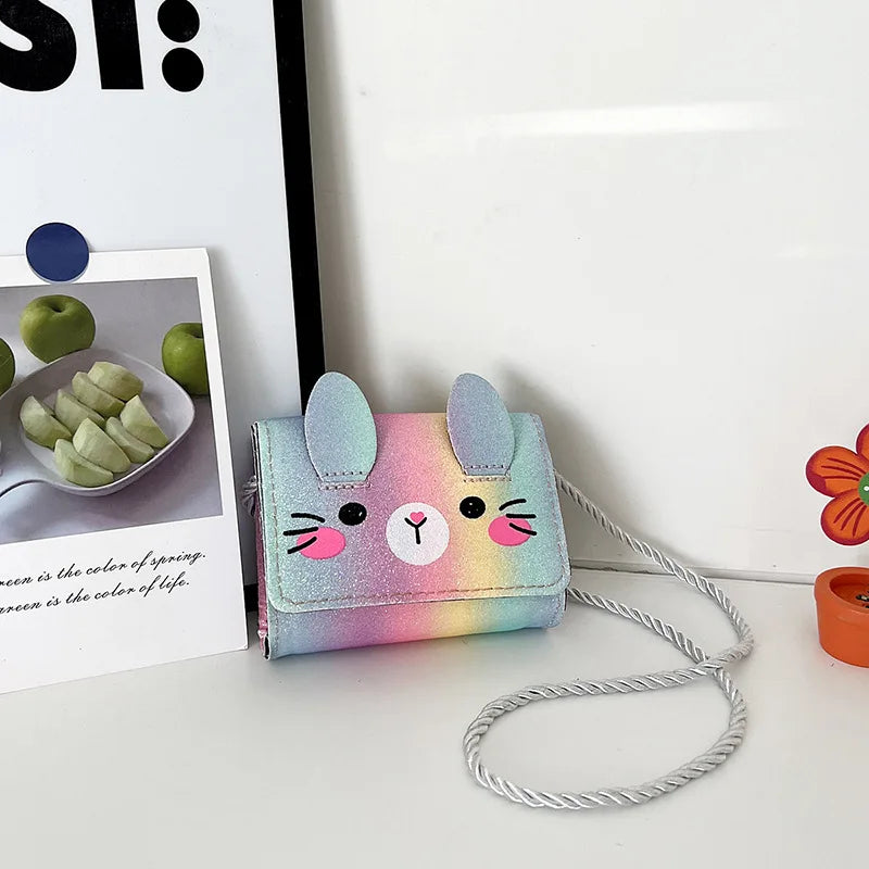 Children's Accessories Small Shoulder Bag Cute Rabbit BabyGirls Small Crossbody Bags Cartoon Kids Boys Mini Coin Purse Handbags