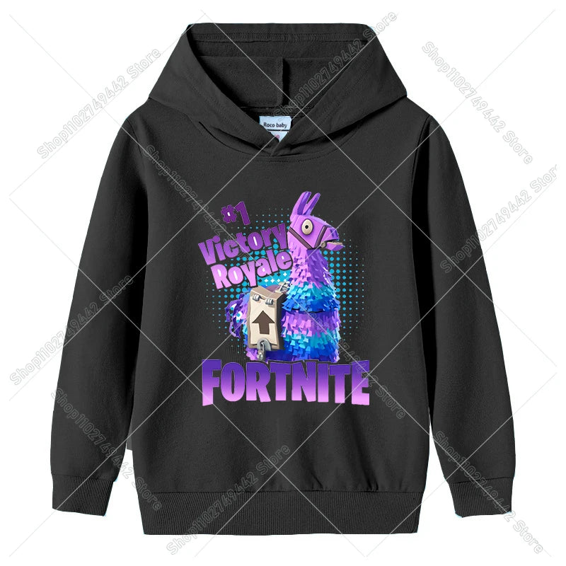 Fortnites Child Hoodies Autumn Hooded Sweatshirt for Boy Girl Thin Tracksuit Long Sleeve Pullover Tops Sportswear Kids Clothes
