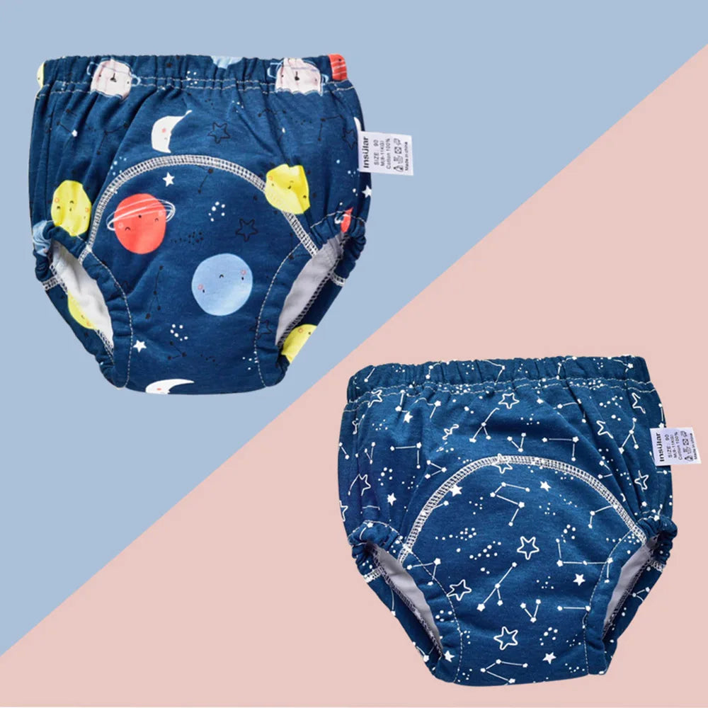 Insular Baby Training Pants Reusable Cotton Cloth Baby Diapers  Washable Infants Children Underwear Nappy Changing 2PCs/Box