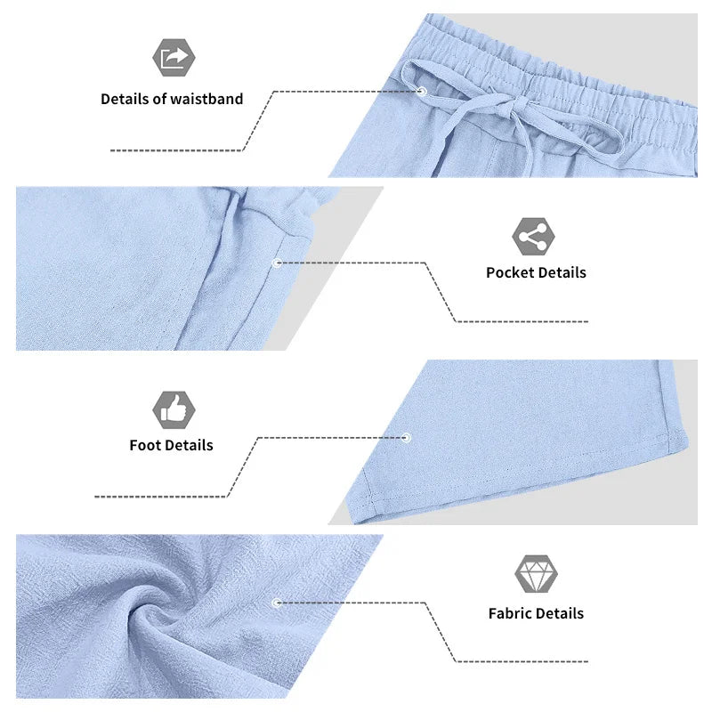 Men's two-piece linen hooded set sleeveless cardigan hoodie & knee-length shorts suitable for casual summer beachwear