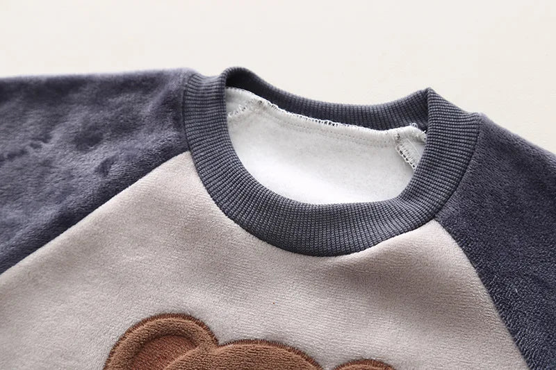 Winter Baby Boys Clothes Autumn Boys Clothing Sets Cute Cartoon Coat + Vest + Pants Girls Suits 1 2 3 4 Years New Kids Clothes
