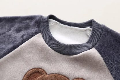 Winter Baby Boys Clothes Autumn Boys Clothing Sets Cute Cartoon Coat + Vest + Pants Girls Suits 1 2 3 4 Years New Kids Clothes