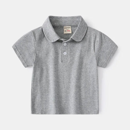 Baby Boy Clothes Summer Short Sleeve Children's Polo Shirts Toddler Kids Cotton T-shirts Boys Lapel Cartoon Tees Kids Sport Tops
