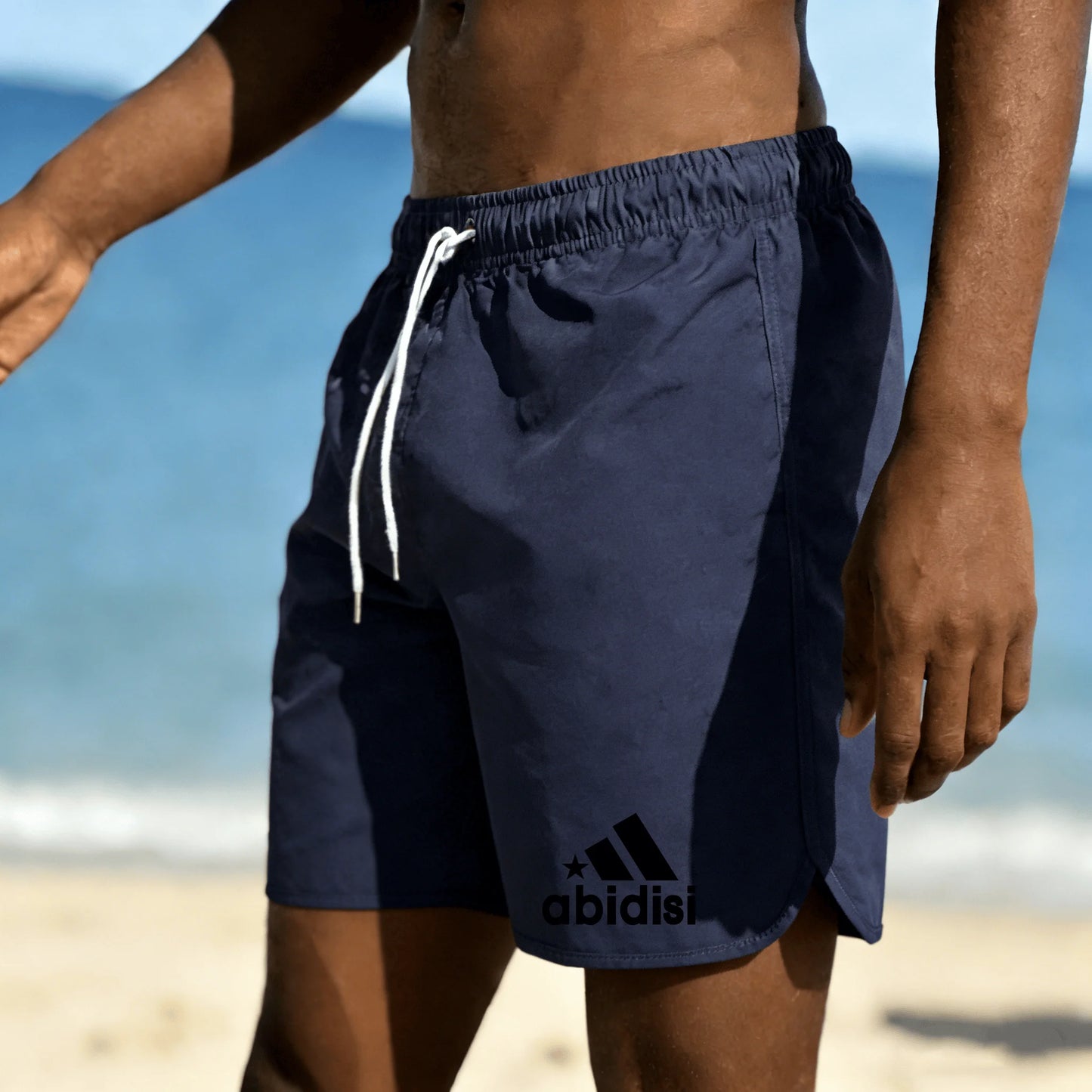 Men's summer beach swimming shorts are fashionable, breathable, fast drying, and comfortable shorts