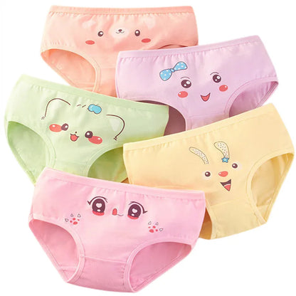 Girls Briefs Fine Cotton Underwear Cute Prints Panties Kids Breathable Soft Healthy Underpants Girls Boxer 4pcs/Lot Size 3-10T
