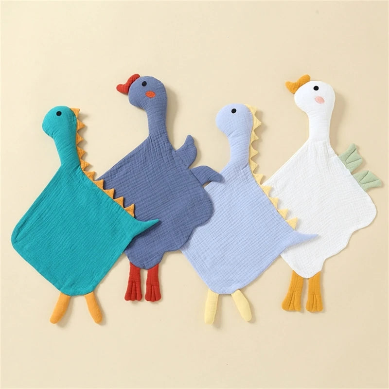 Stuffed Goose Baby Towel Cotton Baby Sleeping Cuddling Security Blanket Newborn Soothe Appease Towel Kids Face Towel Washcloth