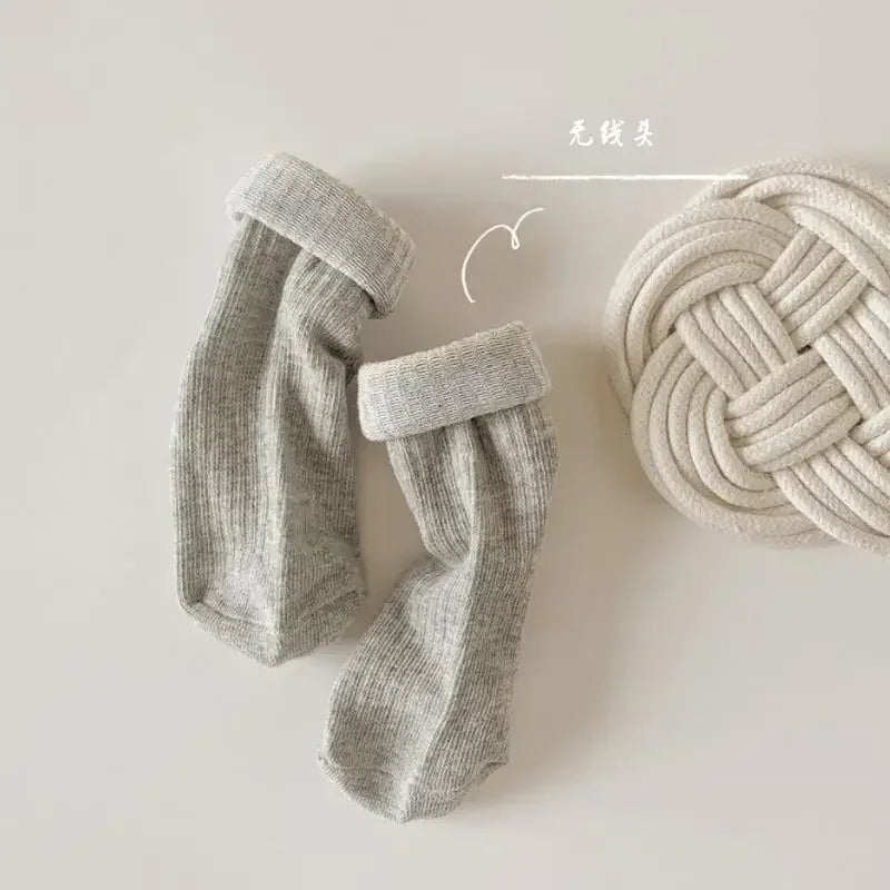 Boys Girls Sock School Fashion Simplicity Calf Sock for Kids Boy Four Season Cotton Letter B Sports Sock Children Clothing