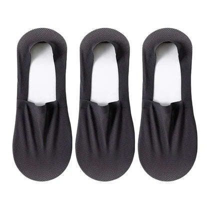 3-Pack Invisible Boat Socks – Breathable Low-Cut Socks