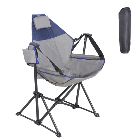 Ainfox Adults Heavy Duty Camping Chair High Back Folding Chair with Thickened Steel FramePadded Portable Outdoor Chair