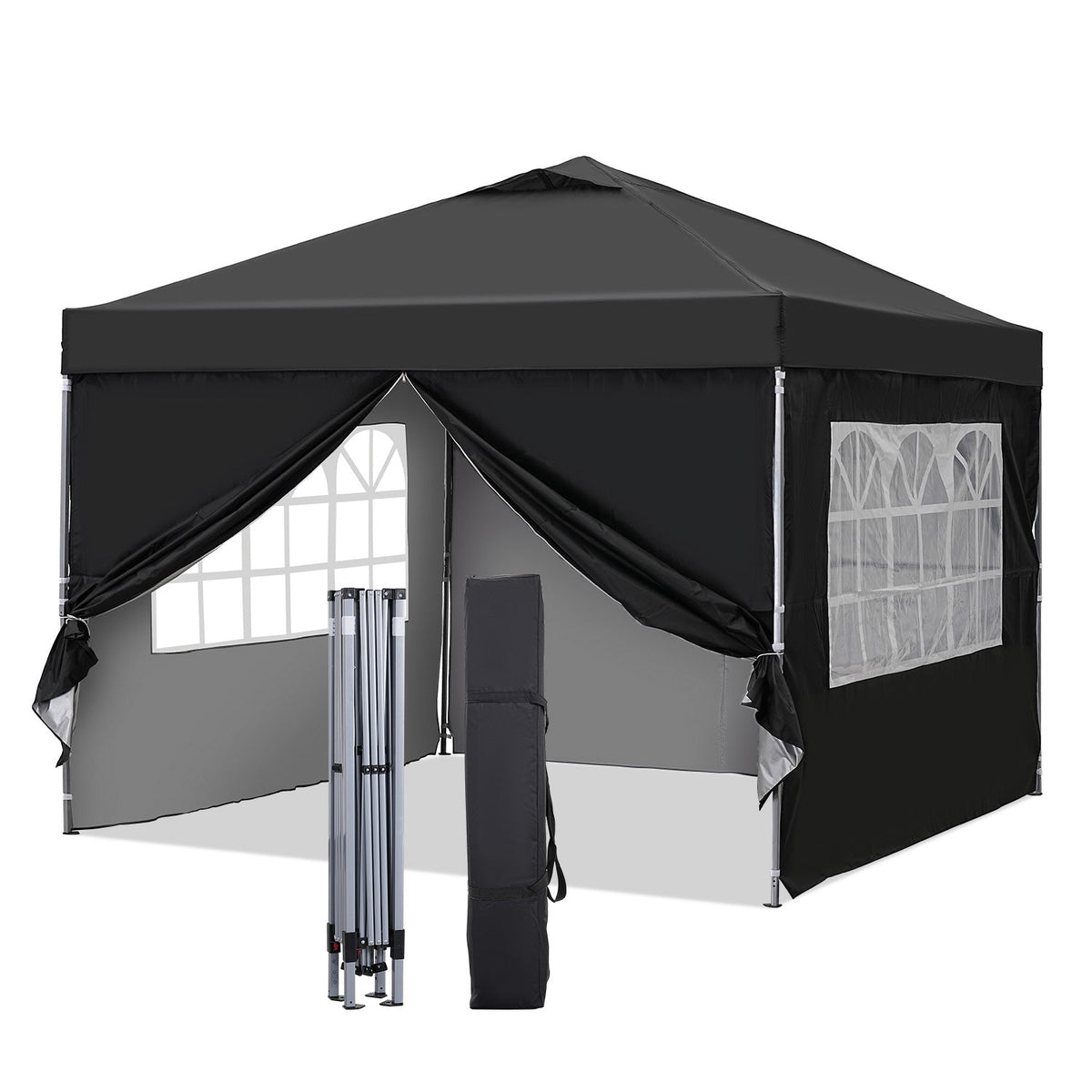 Ainfox 10 x 10 ft Pop up Canopy Tent with Sidewalls,Instant Outdoor Canopies,Shade Tents with Carrying Bag